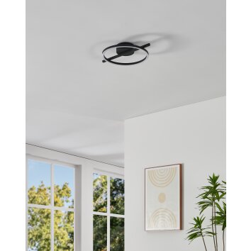 Lámparas Eglo AMANDOLO Plafones LED Negro, Mando a distancia, Cambia de color