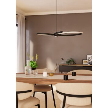 Lámparas Eglo SERPINS Lámparas suspendidas LED Negro
