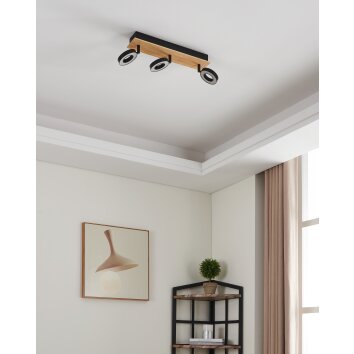 Lámparas Eglo RIELVES Plafones, Spot techo LED Marrón, Negro