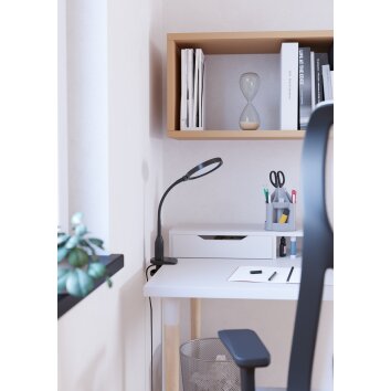 Lámparas Eglo LAURO Flexos con pinza LED Negro