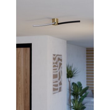 Lámparas Eglo AIETA Plafones LED Latón, Negro