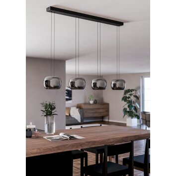 Lámparas Eglo HORTUNAS Lámparas suspendidas LED Negro