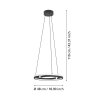 Lámparas Eglo MEZZOMONTE Lámparas suspendidas LED Negro, Mando a distancia
