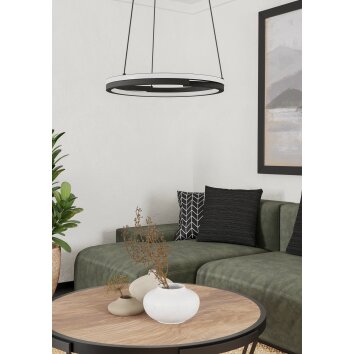Lámparas Eglo MEZZOMONTE Lámparas suspendidas LED Negro, Mando a distancia