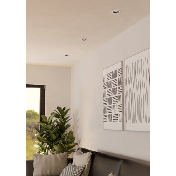 Lámparas Eglo RGB Empotrables LED Negro, Blanca, Mando a distancia, Cambia de color
