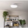 Lámparas Eglo mit lámpara ventilador de techo LED blanco mate, Mando a distancia