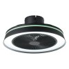Lámparas Eglo mit lámpara ventilador de techo LED Negro, Mando a distancia, Cambia de color