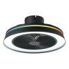 Lámparas Eglo mit lámpara ventilador de techo LED Negro, Mando a distancia, Cambia de color