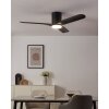 Lámparas Eglo Bündiger lámpara ventilador de techo LED Negro, Mando a distancia, Cambia de color