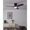Lámparas Eglo Bündiger lámpara ventilador de techo LED Negro, Mando a distancia, Cambia de color