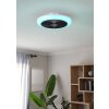 Lámparas Eglo mit lámpara ventilador de techo LED Negro, Blanca, Mando a distancia, Cambia de color