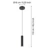 Lámparas Eglo BALAMORTA-Z Lámparas suspendidas LED Negro, Cambia de color