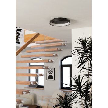 Lámparas Eglo LORETELLO-Z Plafones LED Negro, Cambia de color