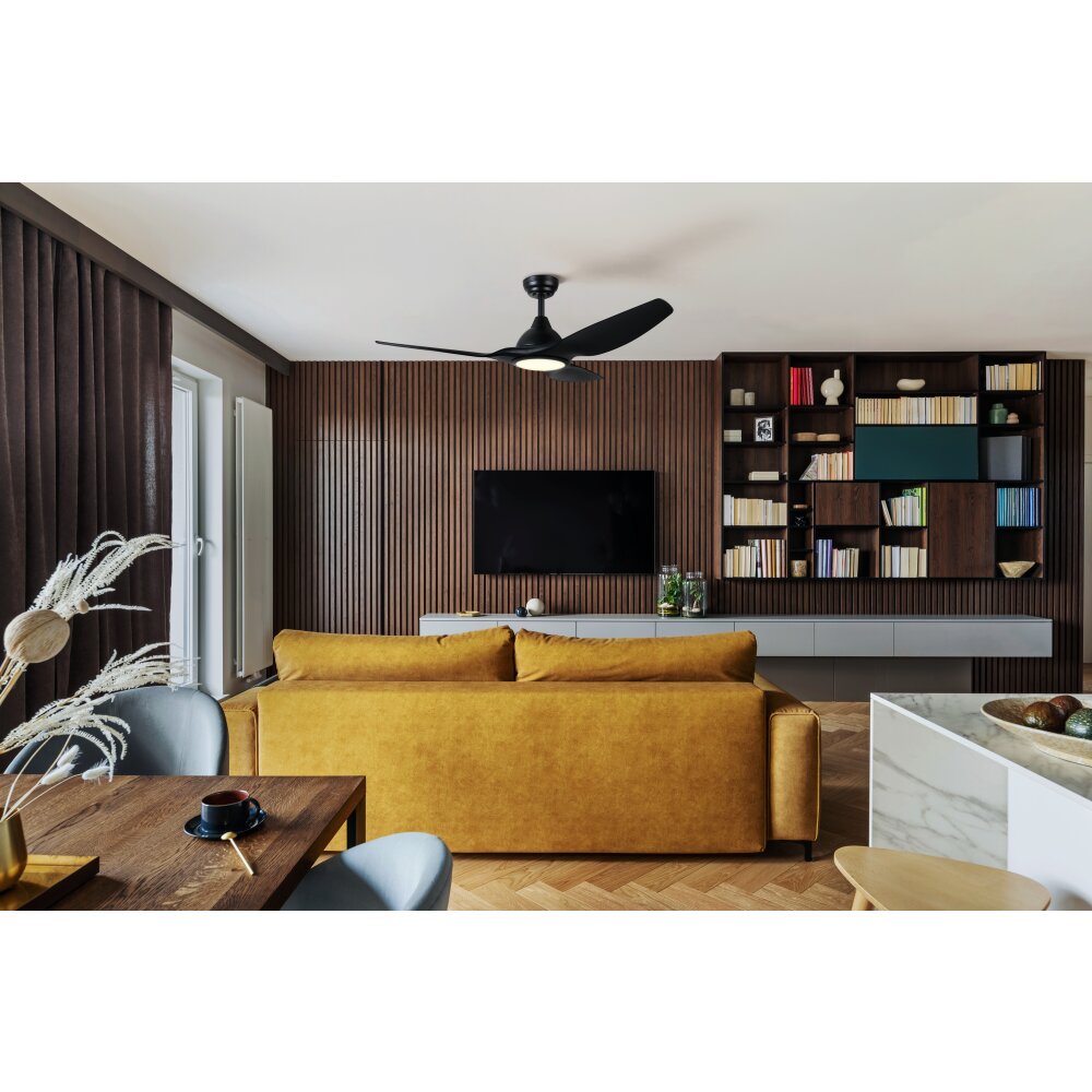 Lámparas Eglo TUNITAS lámpara ventilador de techo LED Negro, Mando a distancia, Cambia de color main product photo