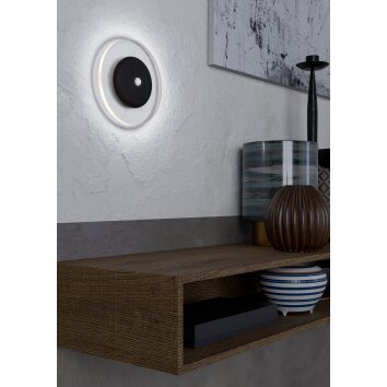 Lámparas Eglo TREPELLA Apliques LED Negro, Sensor de movimiento, Mando a distancia, Cambia de color
