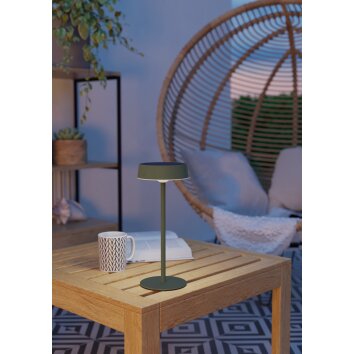 Lámparas Eglo SIMERI Lámparas de mesa LED Verde, Mando a distancia