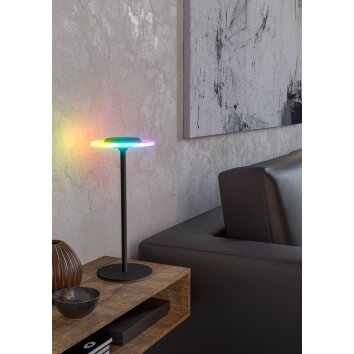 Lámparas Eglo TREPELLA Lámparas de mesa LED Negro, Mando a distancia, Cambia de color