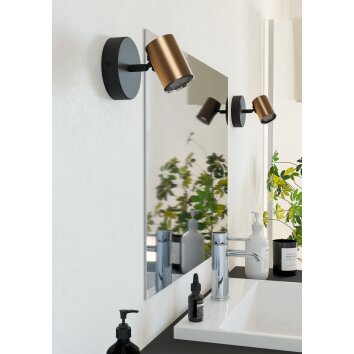 Lámparas Eglo EGLO Spot techo, Apliques Bronce, Negro