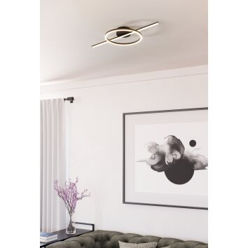 Lámparas Eglo AGOSTINO Plafones LED Negro, Cambia de color