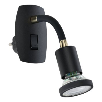 Lámparas Eglo PARRINI Lámparas con enchufe LED Latón, Negro