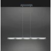 Leuchten Direkt LOLAsmart-NELE Lámpara Colgante LED Níquel-mate, 5 luces, Mando a distancia, Cambia de color