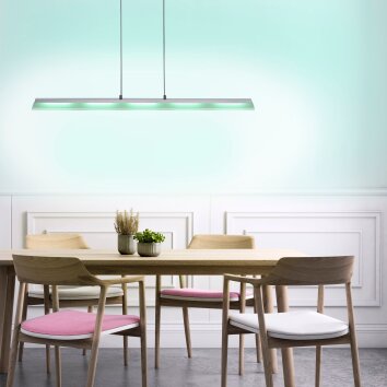 Leuchten Direkt LOLAsmart-NELE Lámpara Colgante LED Níquel-mate, 5 luces, Mando a distancia, Cambia de color