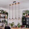 Koyoto Lámparas suspendidas, Luminarias esféricas, Lámparas colgantes Crudo, Negro, 4 luces
