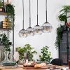 Koyoto Lámparas suspendidas, Luminarias esféricas, Lámparas colgantes Crudo, Negro, 4 luces