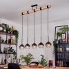 Koyoto Lámparas suspendidas, Luminarias esféricas, Lámparas colgantes Crudo, Negro, 5 luces