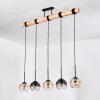 Koyoto Lámparas suspendidas, Luminarias esféricas, Lámparas colgantes Crudo, Negro, 5 luces