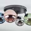 Chehalis Plafones, Luminarias esféricas Azul, Cromo, Verde, Color cobre, Ahumado, 4 luces