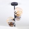 Chehalis Plafones, Luminarias esféricas 33 cm Colores ámbar, Ahumado, 4 luces