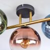 Koyoto Plafones, Luminarias esféricas dorado, Negro, 3 luces