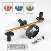 Koyoto Plafones, Luminarias esféricas dorado, Negro, 3 luces