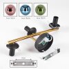 Gastor Plafones, Luminarias esféricas dorado, Negro, 3 luces