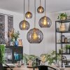 Koyoto Lámparas suspendidas, Luminarias esféricas, Lámparas colgantes dorado, Negro, 5 luces