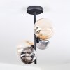 Chehalis Plafones, Luminarias esféricas 33 cm Colores ámbar, Transparente, Ahumado, 4 luces