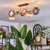 Chehalis Plafones, Luminarias esféricas dorado, Negro, 8 luces