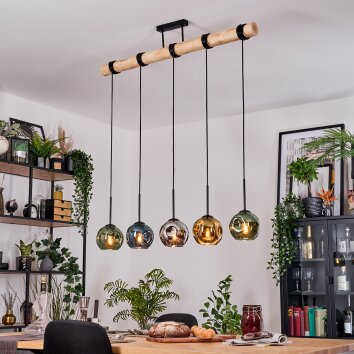 Ripoll Lámparas suspendidas, Luminarias esféricas, Lámparas colgantes Crudo, Negro, 5 luces Ripoll Lámparas suspendidas, Luminarias esféricas, Lámparas colgantes Crudo, Negro, 5 luces