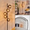 Koyoto Luminarias esféricas, Lámpara de pie Ahumado, 5 luces