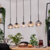 Ripoll Lámparas suspendidas, Luminarias esféricas, Lámparas colgantes Crudo, Negro, 5 luces