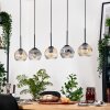 Ripoll Lámparas suspendidas, Luminarias esféricas, Lámparas colgantes Crudo, Negro, 5 luces
