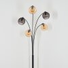 Koyoto Luminarias esféricas, Lámpara de pie Colores ámbar, Ahumado, 5 luces