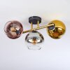 Koyoto Plafones, Luminarias esféricas dorado, Negro, 3 luces