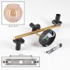 Koyoto Plafones, Luminarias esféricas dorado, Negro, 3 luces