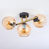 Koyoto Plafones, Luminarias esféricas dorado, Negro, 3 luces