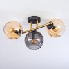 Koyoto Plafones, Luminarias esféricas dorado, Negro, 3 luces