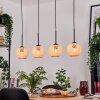 Basto Lámparas suspendidas, Lámparas colgantes Crudo, Negro, 4 luces