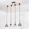 Koyoto Lámparas suspendidas, Luminarias esféricas, Lámparas colgantes Crudo, Negro, 4 luces