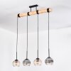 Koyoto Lámparas suspendidas, Luminarias esféricas, Lámparas colgantes Crudo, Negro, 4 luces